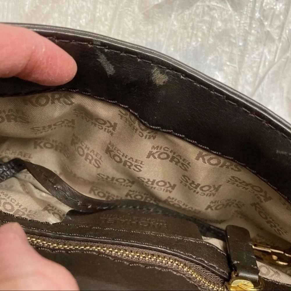 Michael Kors brown leather mini bag